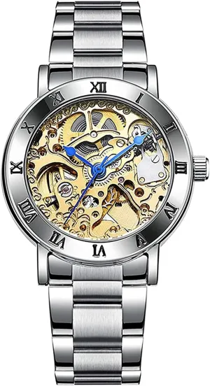 Steel Band Skeleton Waterproof Mechanical Women Wrist imagist passion Watch SENRUD Luxury Women's Automatic-self-Wind Watch Ladies Fashion Full 