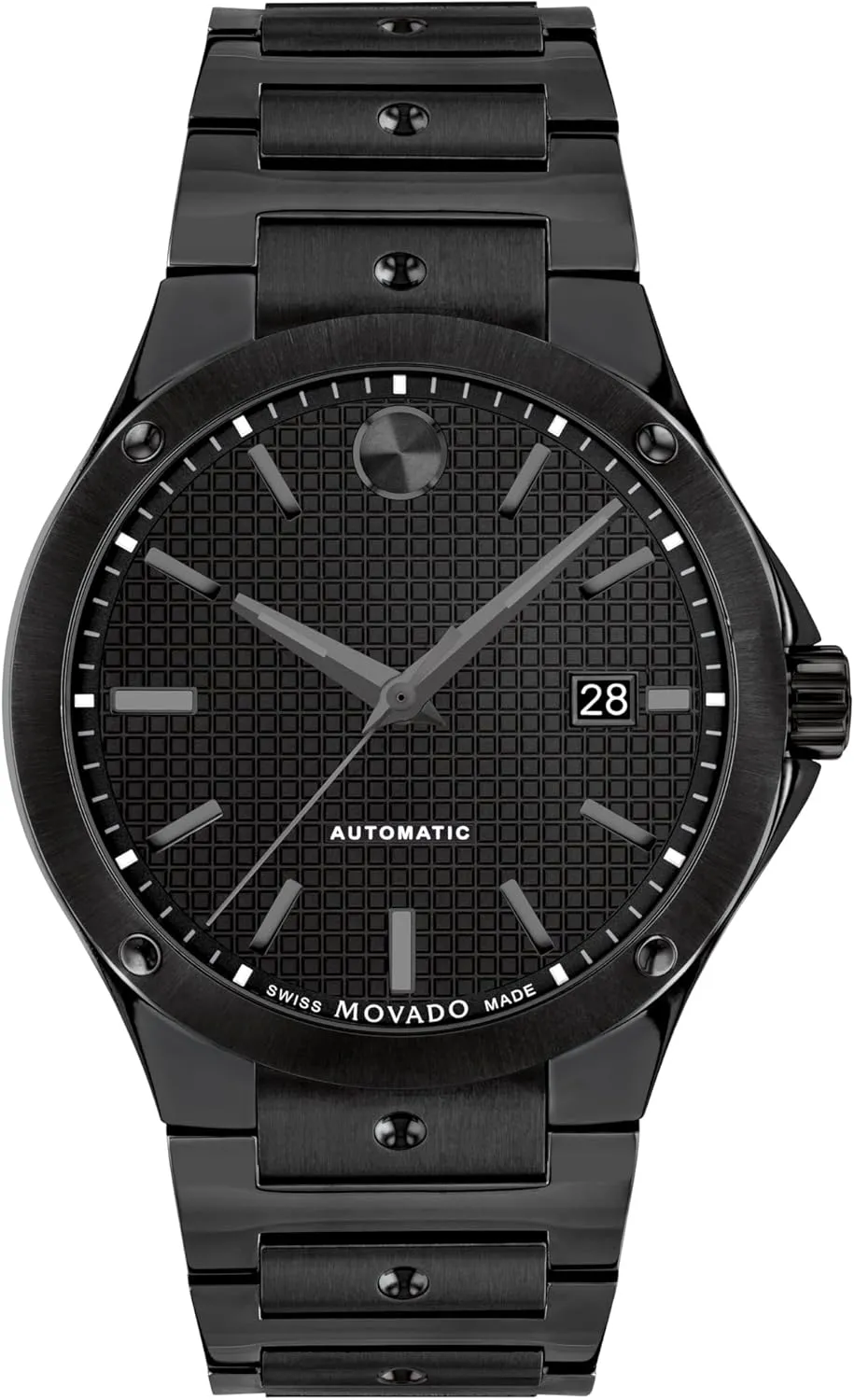 Steel Bracelet, Water-Resistant up to 100m, Classic Mechanical Timepiece - Gift for Him distortion - 41mm Movado S.E. Men's Automatic Watch, Swiss Self-Winding Movement, Stainless 