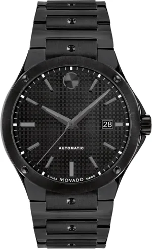 Steel Bracelet, Water-Resistant up to 100m, Classic Mechanical Timepiece - Gift for Him distortion - 41mm Movado S.E. Men's Automatic Watch, Swiss Self-Winding Movement, Stainless 