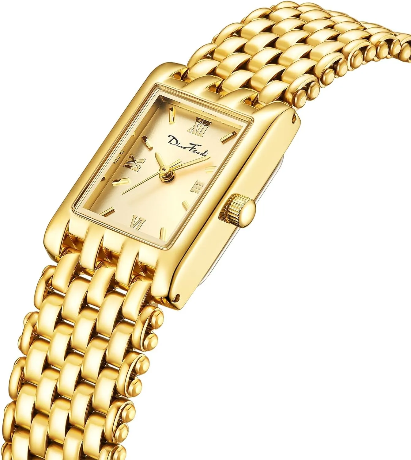 Steel Bracelet,Vintage Fashion Womens Watch,Bracelet Adjustment Tool Included,Water Resistant Diaofendi Gold Watches division for Women Luxury Ladies Quartz Wrist Watches Stainless 