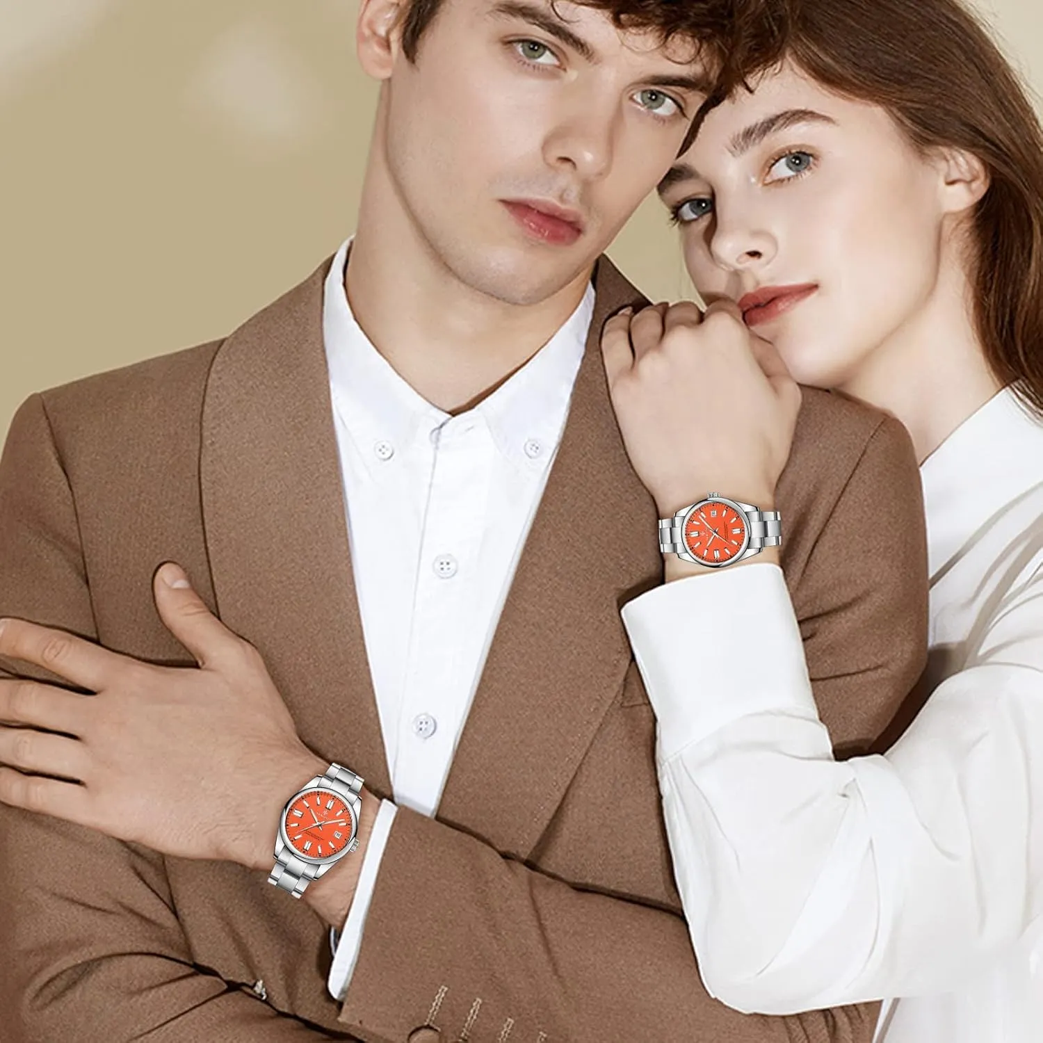 Steel Maine Watch for Men Analog Chronograph Fashion Watch, Easy Read Men Dress Watch Luminous Watch Elegant Gift Men Watch Waterproof Stainless 