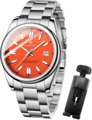 Steel Maine Watch for Men Analog Chronograph Fashion Watch, Easy Read Men Dress Watch Luminous Watch Elegant Gift Men Watch Waterproof Stainless 