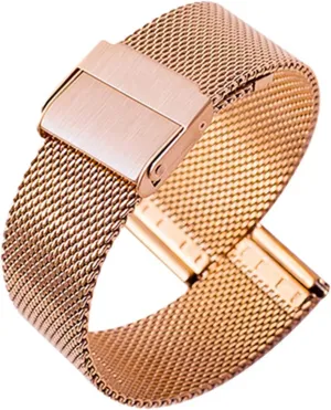 Steel Mesh Metal Buckle Watch Straps vibrant for Men Women Quick Release Adjustable Mesh Watch Bands Wristband Belt Compatible with Most Watches Ultra Thin Universal Premium Stainless 