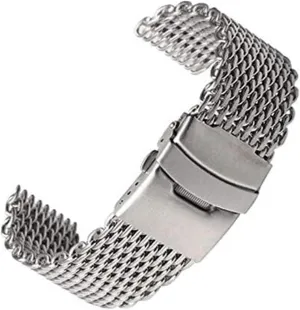 Steel Milanese Shark Mesh Watch Band Strap Mesh Metal Watchband ideomotor integral massif glacial Bracelet F Watch Straps,Stainless Steel Watch Strap, Stainless Steel Watch Strap Men's sports strap Silver 18mm/20mm/22mm/24mm Stainless 