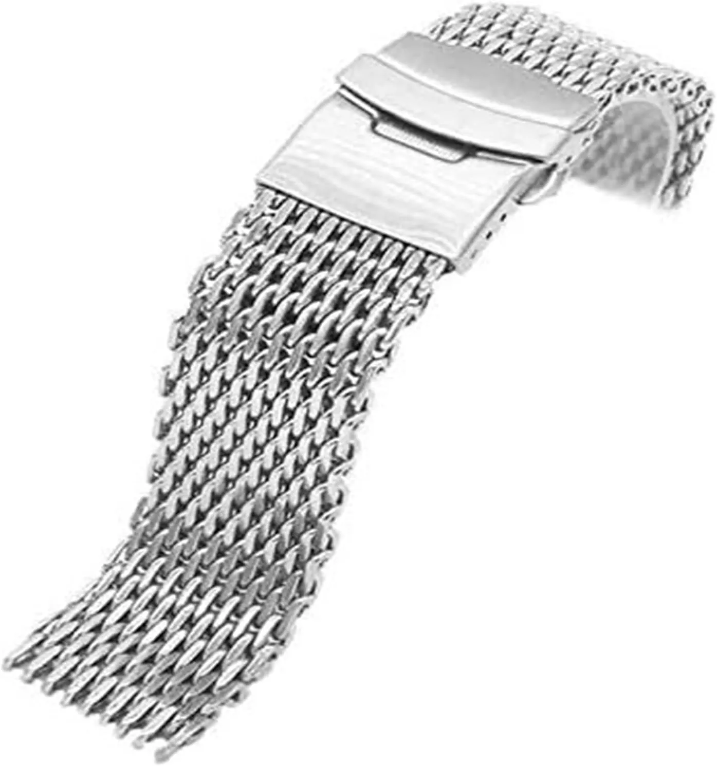 Steel Milanese Shark Mesh Watch Band Strap Mesh Metal Watchband ideomotor integral massif glacial Bracelet F Watch Straps,Stainless Steel Watch Strap, Stainless Steel Watch Strap Men's sports strap Silver 18mm/20mm/22mm/24mm Stainless 