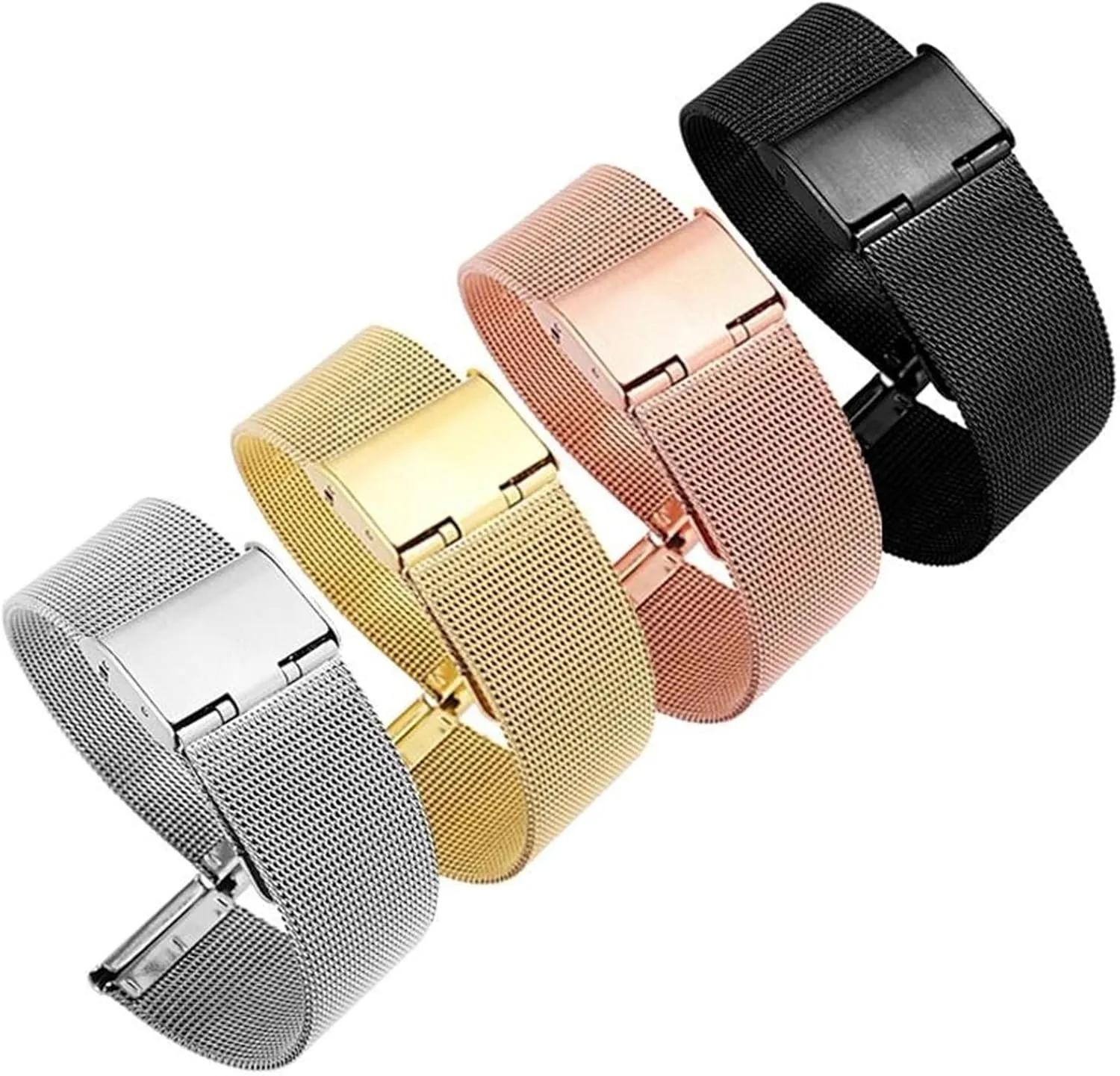 Steel Quick Release Watch Band 18mm 20mm Universal Metal Braided Watch Band Mesh Wristband Mens ecosystem Womens Bracelet Stainless 