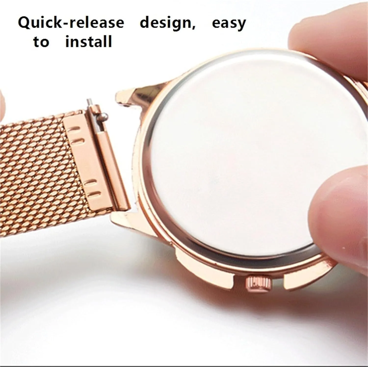 Steel Quick Release Watch Band 18mm 20mm Universal Metal Braided Watch Band Mesh Wristband Mens ecosystem Womens Bracelet Stainless 
