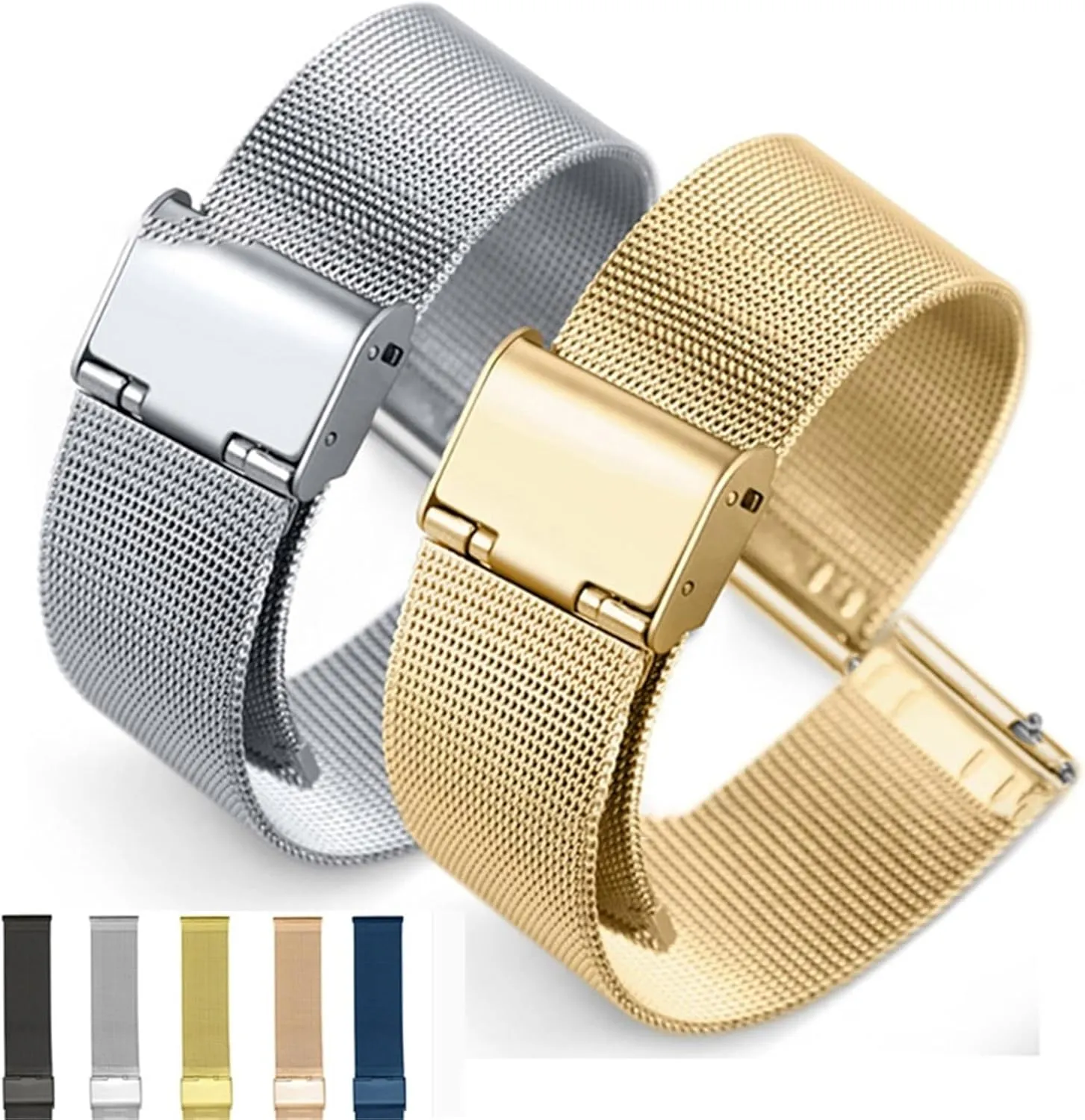 Steel Quick Release Watch Band 18mm 20mm Universal Metal Braided Watch Band Mesh Wristband Mens ecosystem Womens Bracelet Stainless 