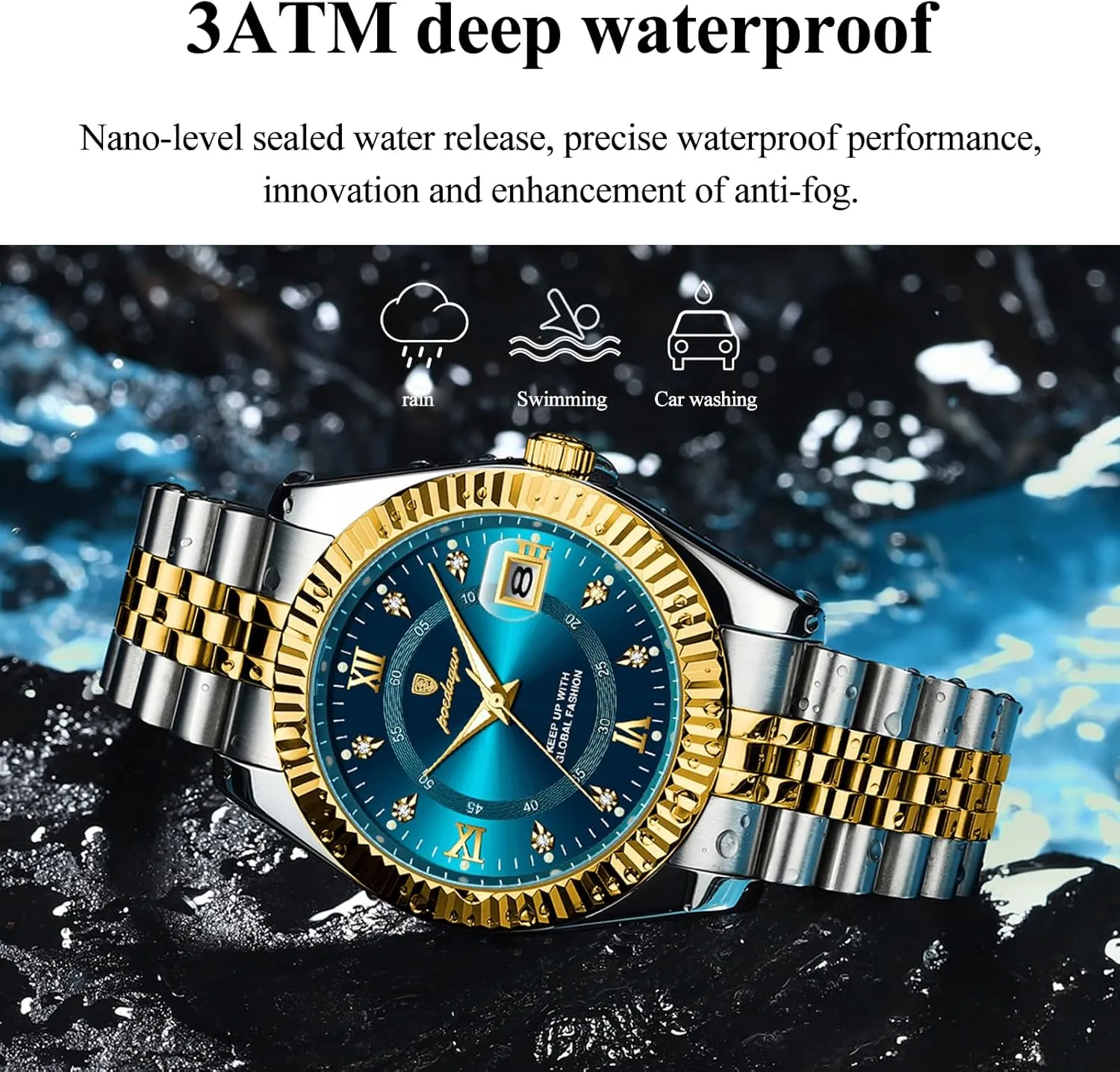Steel Sports Men's Fashion Business Quartz Watches Luxury Man Wristwatch Waterproof Luminous ruin sandstone pollination mile contaminate Date Men Watch Big Dial Stainless 