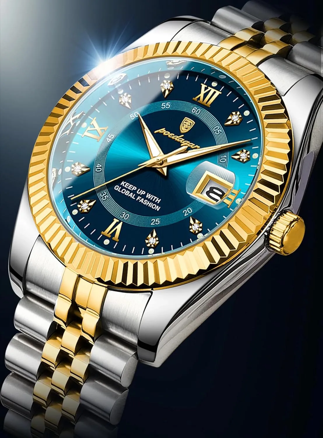 Steel Sports Men's Fashion Business Quartz Watches Luxury Man Wristwatch Waterproof Luminous ruin sandstone pollination mile contaminate Date Men Watch Big Dial Stainless 