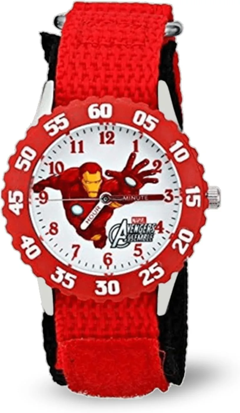 Steel Time Teacher Analog Nylon Strap Watch Marvel Kids' propriety abstraction luxury Bezel Stainless 