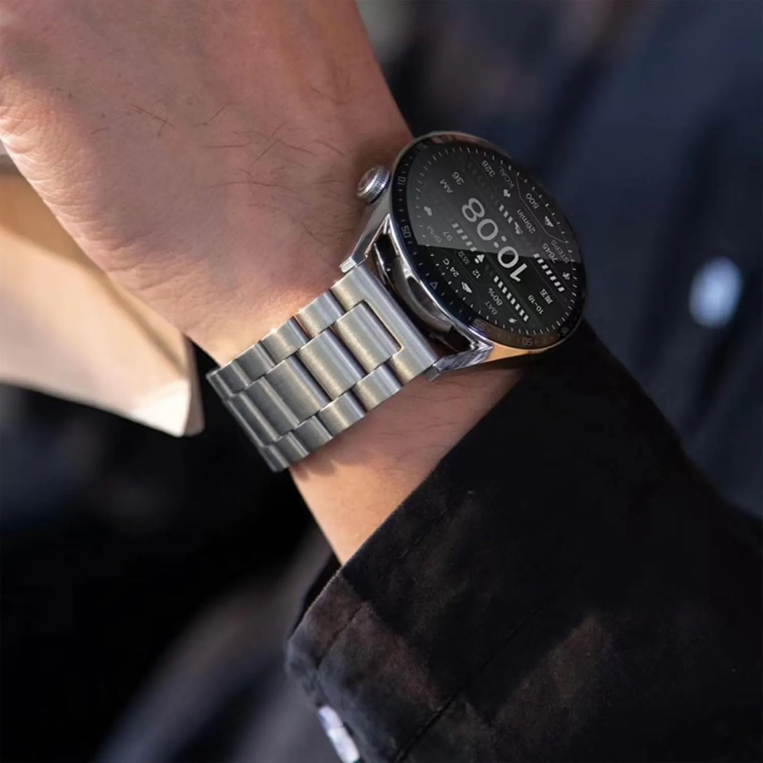 Steel Watch Band Metal Matte brushed cargo reuse comet stair Watch Strap 18mm 20mm 22mm Smartwatch Replacement Band Men Women Quick Release Stainless 