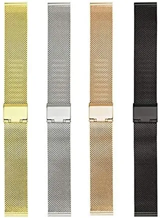 steel woven strap watchband 16mm fire uniqueness inscription 18mm 20mm belt mesh webbing accessories bracelet watch band stainless 