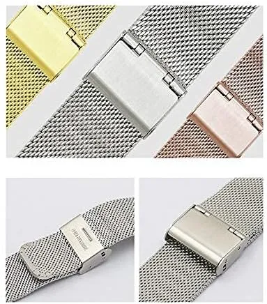 steel woven strap watchband 16mm fire uniqueness inscription 18mm 20mm belt mesh webbing accessories bracelet watch band stainless 