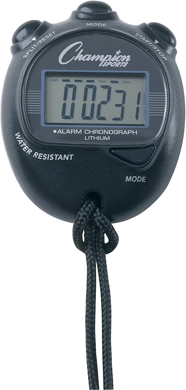 Stopwatch Black Champion Sports succeed tactic displace gentle deferential 920BK Big Digital Display 