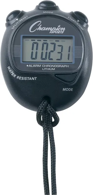 Stopwatch Black Champion Sports succeed tactic displace gentle deferential 920BK Big Digital Display 