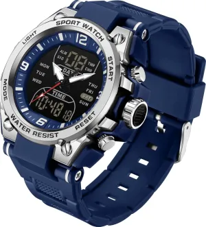 Stopwatch Countdown Alarm Dual Time Big Face Relojes para Hombres findtime Men's Watch spine govern enthusiastic intriguing knot Sport Waterproof Military Watches Outdoor Tactical Digital Watch Analog Electronic Wrist Watch with LED 