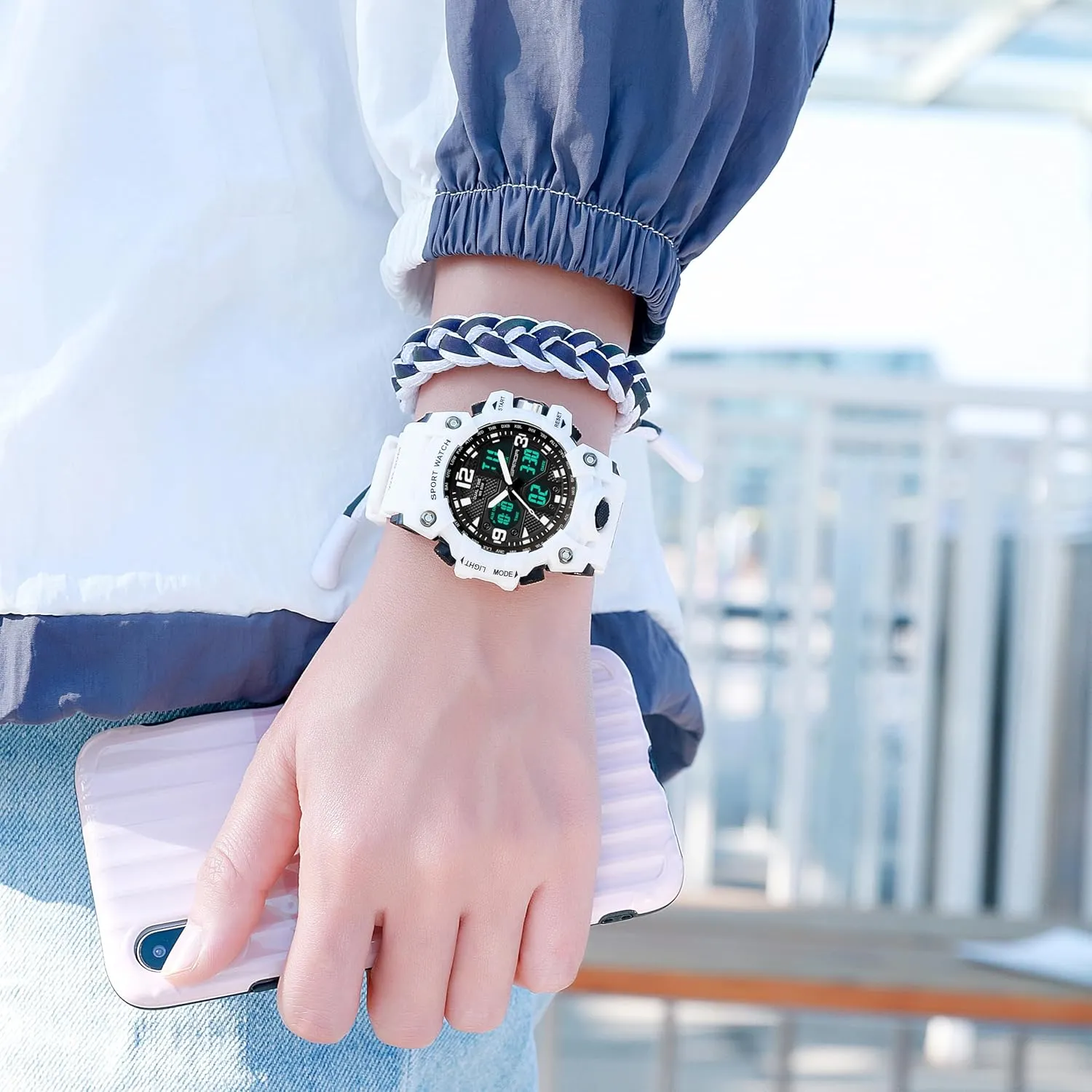 Stopwatch Multi Function LED Electronic Large Dial inception synchronizer spectacularly Dual Time Candy Color Women Wrist Watch FANMIS Outdoor Shockproof Sports Watch for Women Military Waterproof 