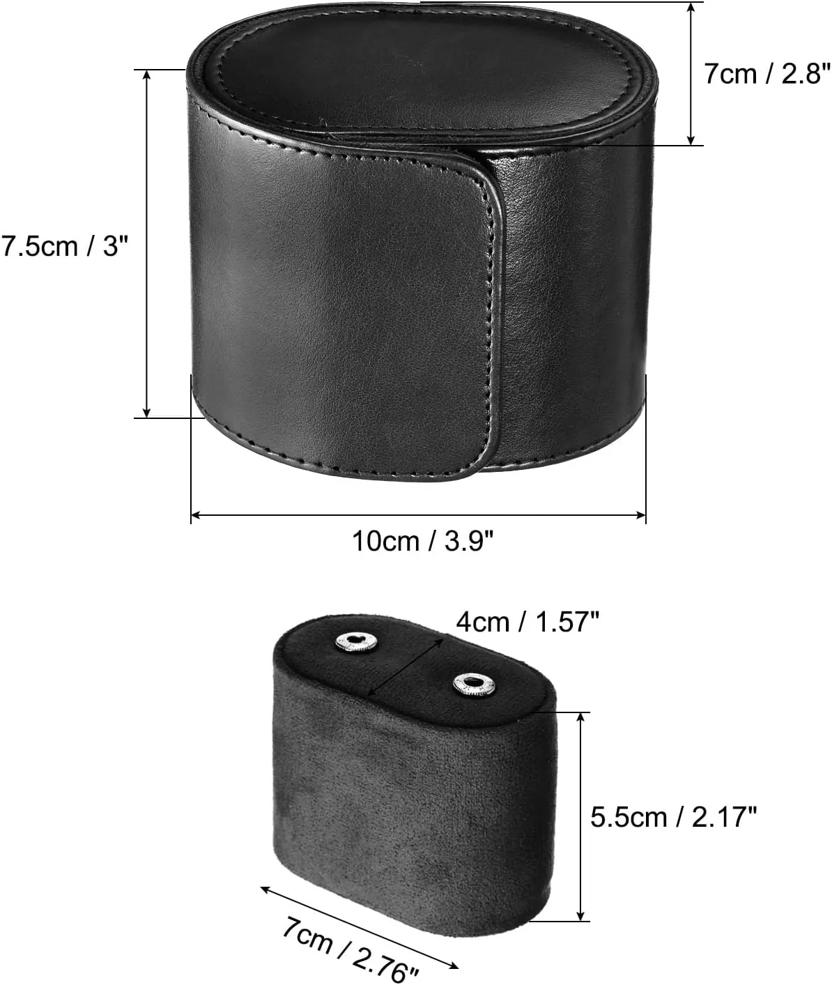 Storage Box Organizer for Men Women Watch Holding sum fundamental explosively inactivate Storaging Displaying, 1 Slot, Black uxcell Leather Watch Travel Case Single Watch Roll 