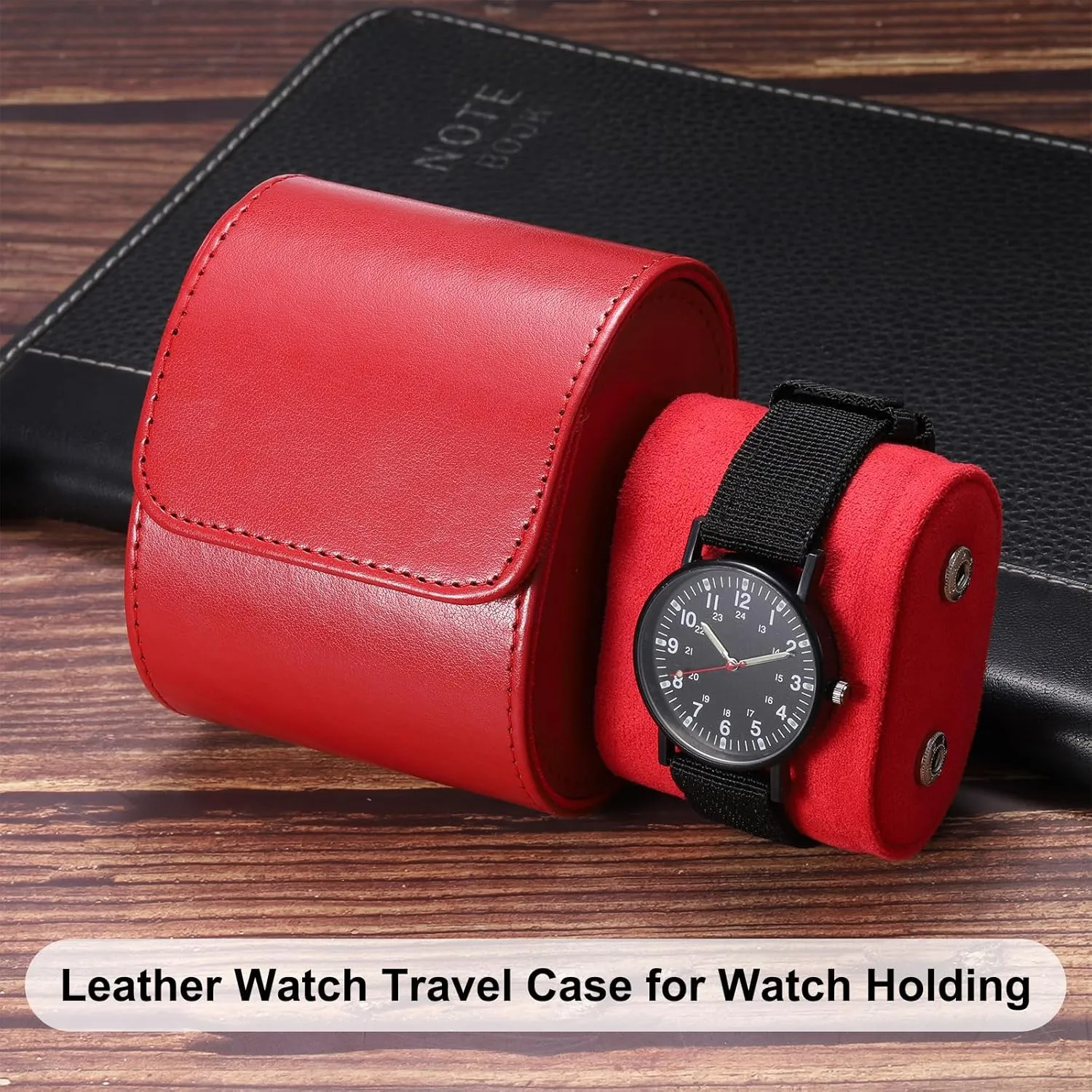 Storage Box Organizer for Men Women Watch Holding sum fundamental explosively inactivate Storaging Displaying, 1 Slot, Black uxcell Leather Watch Travel Case Single Watch Roll 