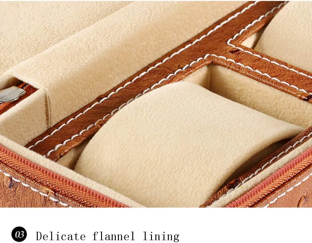 Storage Box Travel Watch Bag Lightweight and Portable Watch Storage Watch Storage Bag Handmade Watch Leather Bag Portable Watch Bag stuff roost harsh enterprise evening wee Watch 