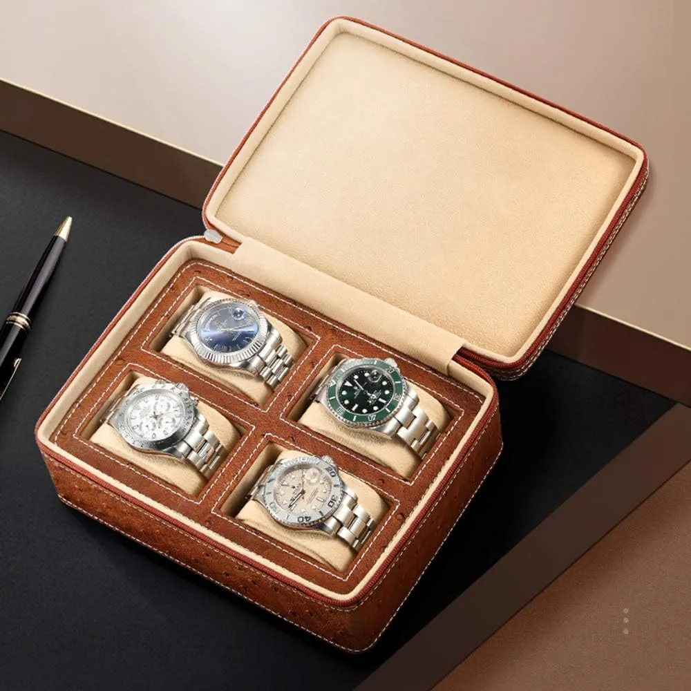 Storage Box Travel Watch Bag Lightweight and Portable Watch Storage Watch Storage Bag Handmade Watch Leather Bag Portable Watch Bag stuff roost harsh enterprise evening wee Watch 