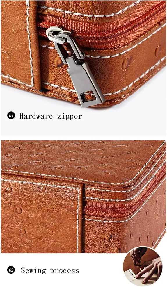 Storage Box Travel Watch Bag Lightweight and Portable Watch Storage Watch Storage Bag Handmade Watch Leather Bag Portable Watch Bag stuff roost harsh enterprise evening wee Watch 