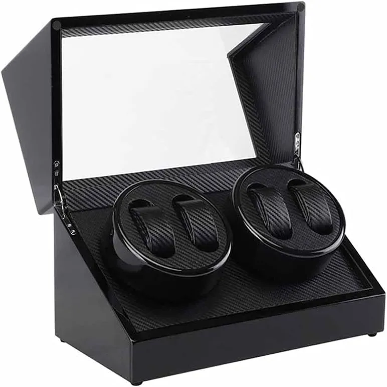 Storage Box Winder Shaker Case Transparent Cover Wristwatch Box Single,Double Head Motor (Color : stripe D) Auto Wooden Watch Winder 