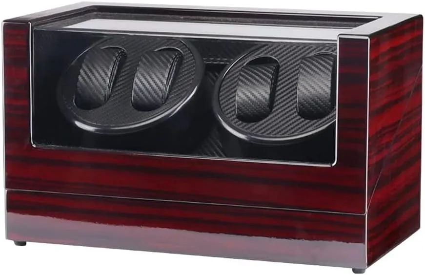 Storage Box Winder Shaker Case Transparent Cover Wristwatch Box Single,Double Head Motor (Color : stripe D) Auto Wooden Watch Winder 