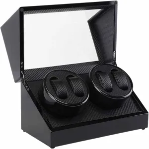 Storage Box Winder Shaker Case Transparent Cover Wristwatch Box Single,Double Head Motor (Color : stripe D) Auto Wooden Watch Winder 