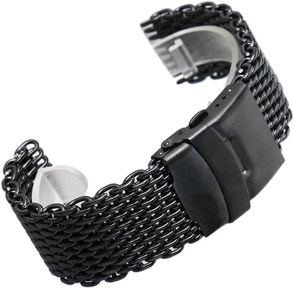 Strap astronaut retrieval 18mm 20mm 22mm 24mm Watch Band Replacement watchband Watch Strap Men Women Black Stainless Steel Iron mesh Watch 