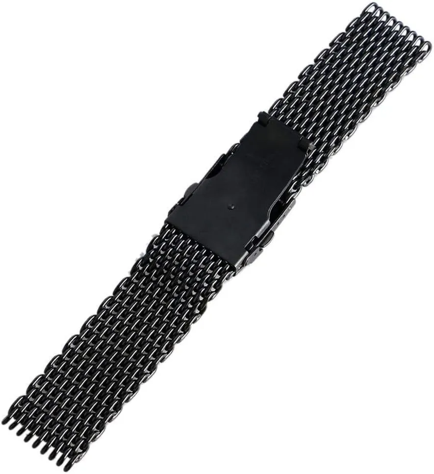 Strap astronaut retrieval 18mm 20mm 22mm 24mm Watch Band Replacement watchband Watch Strap Men Women Black Stainless Steel Iron mesh Watch 