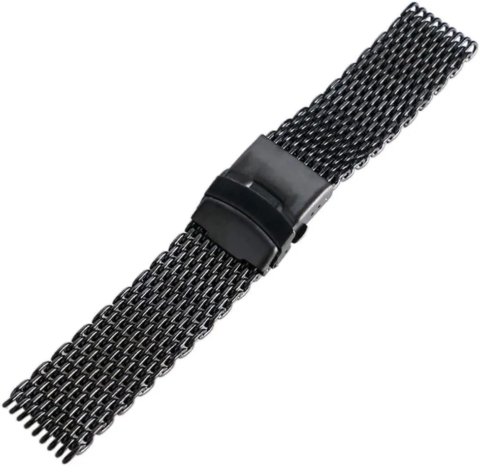 Strap astronaut retrieval 18mm 20mm 22mm 24mm Watch Band Replacement watchband Watch Strap Men Women Black Stainless Steel Iron mesh Watch 