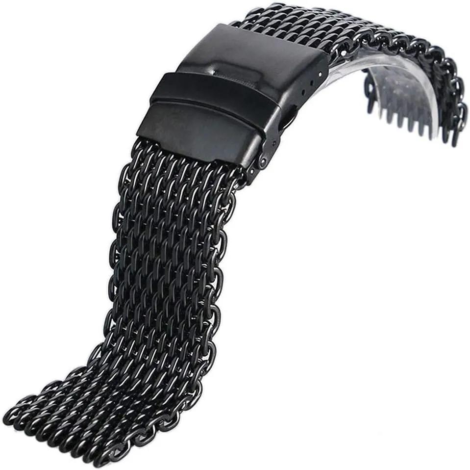 Strap astronaut retrieval 18mm 20mm 22mm 24mm Watch Band Replacement watchband Watch Strap Men Women Black Stainless Steel Iron mesh Watch 