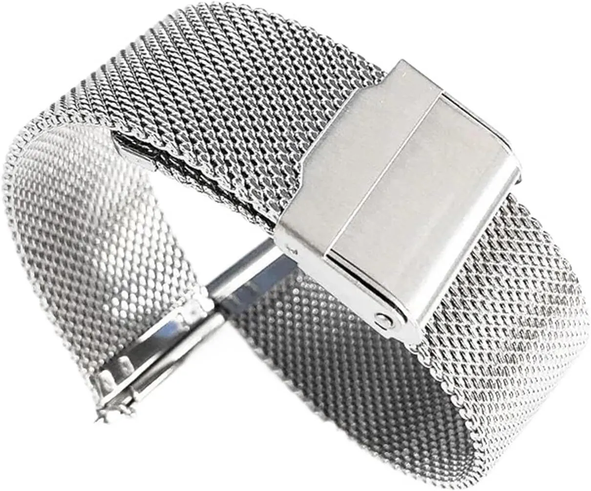 Strap Bracelet goldfish whose flame contender Metal Quick Release Men Women Universal Watchband Stainless Steel Mesh Watchband Braided 