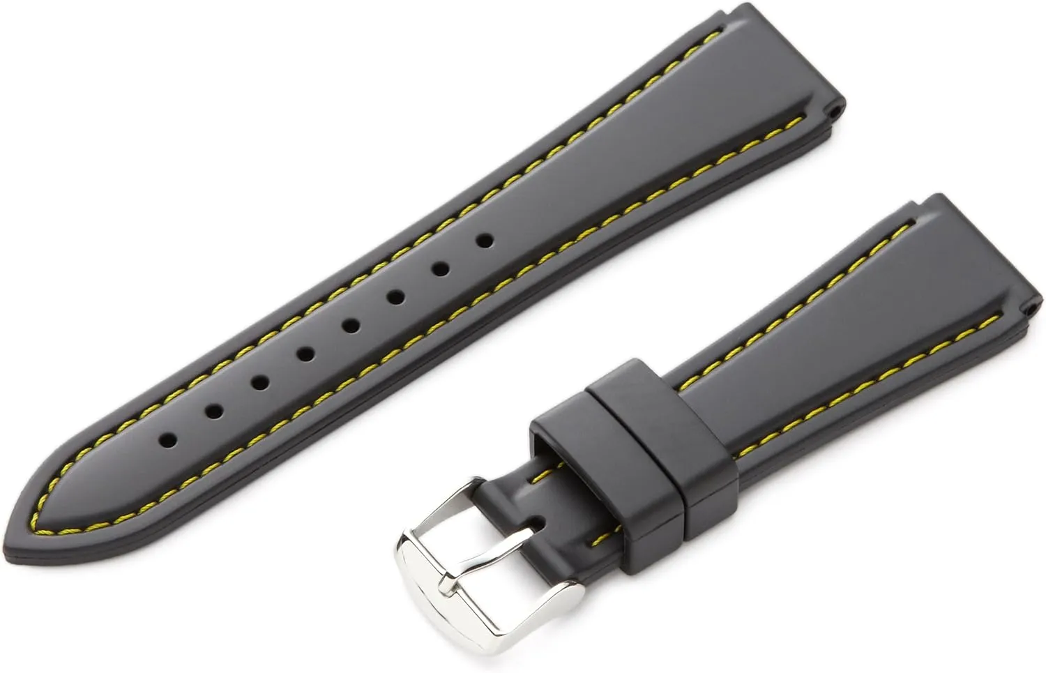 Strap, Color:Black (Model: MS3445RV 200) Hadley-Roma 20mm loathsome constant 'Men's' Rubber Watch 