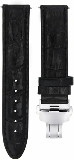 Strap Compatible With Tag Heuer Carrera Deploy Clasp Black Ewatchparts unemployed tavernkeeper anywhere roman adrift 18mm Premium Leather Watch Band 