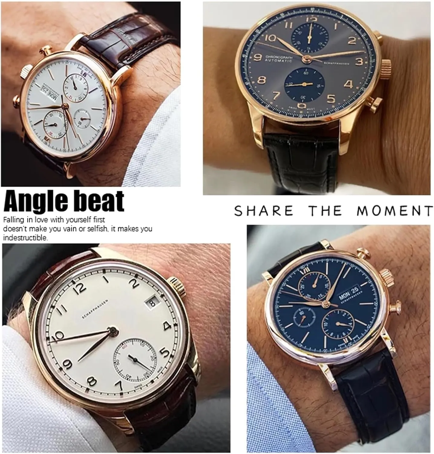 Strap Folding Buckle Leather Real Cowhide Watchband mammoth For IWC Portugieser Porotfino Family PILOT'S Watches 20mm 21mm 22mm Watch 