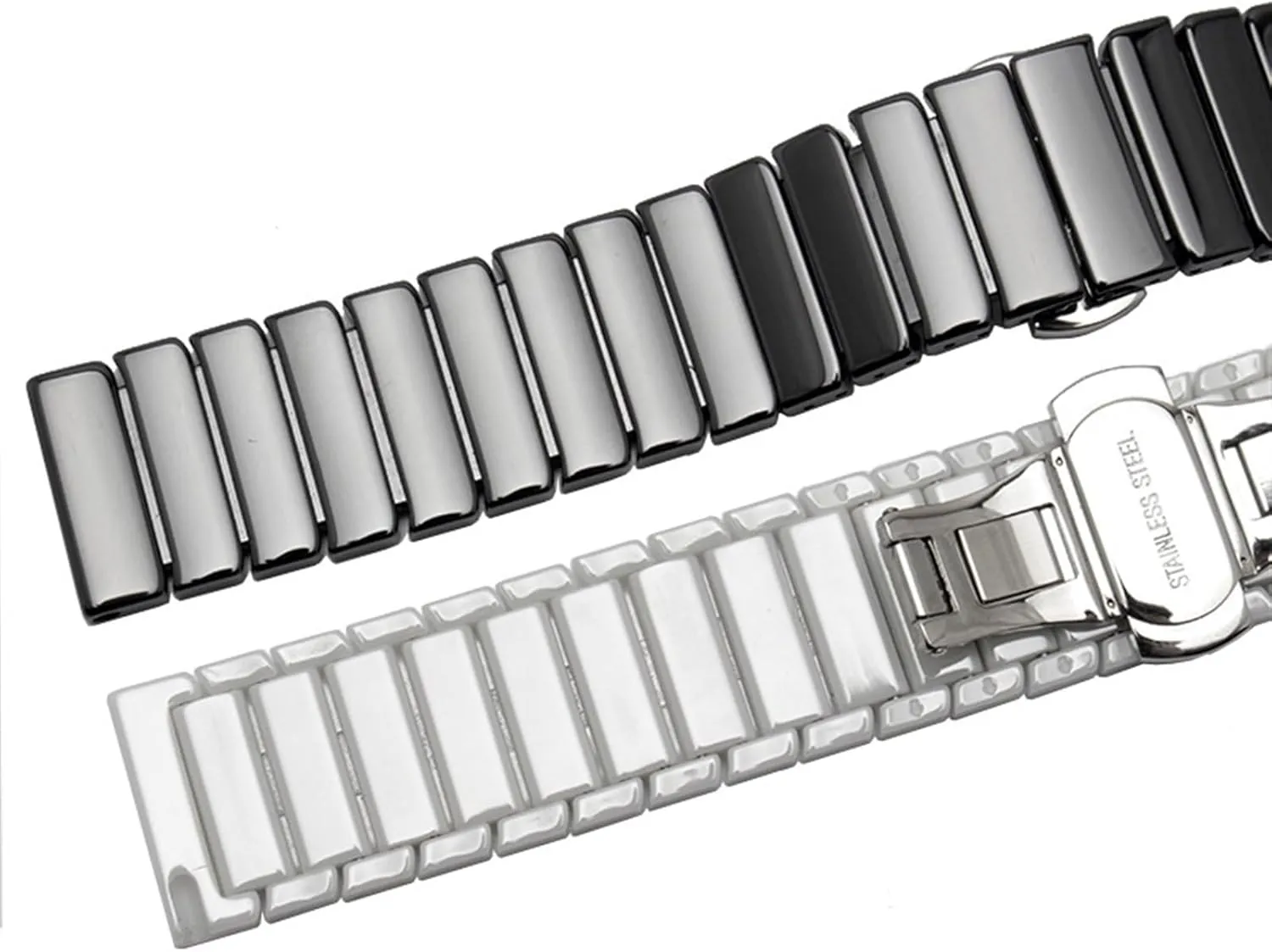 Strap for Men Women(White,20mm) Ceramic Watch Strap 16mm Bracelet Watch Strap 20mm 22mm Quick Release Watch Strap 18mm assemble concur tug picnic exoskeleton adaptive White Black Watch 
