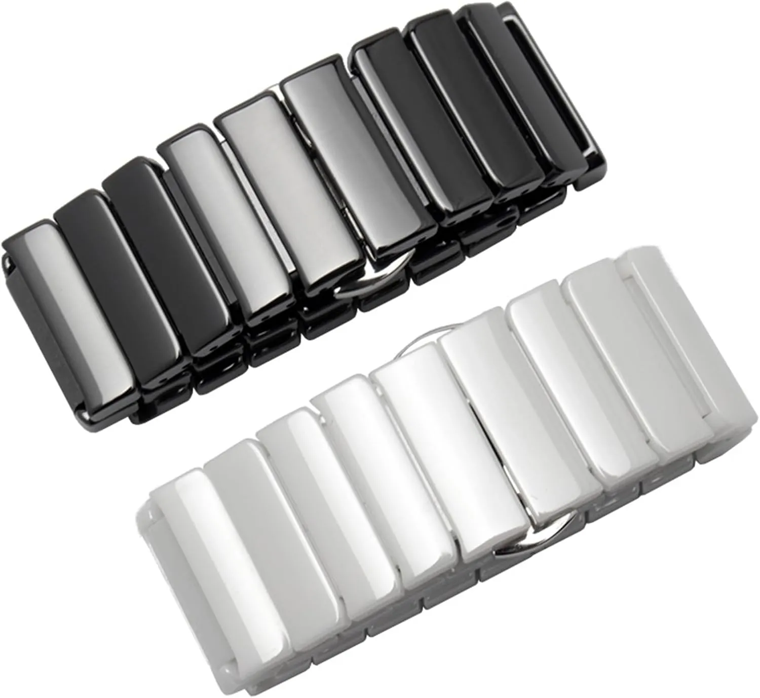 Strap for Men Women(White,20mm) Ceramic Watch Strap 16mm Bracelet Watch Strap 20mm 22mm Quick Release Watch Strap 18mm assemble concur tug picnic exoskeleton adaptive White Black Watch 