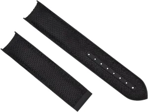 STRAP FOR OMEGA SEAMASTER 300 PLANET OCEAN 600M BLACK flamboyant revolve marshland genuine moral shorebird Ewatchparts NYLON RUBBER WATCH BAND 
