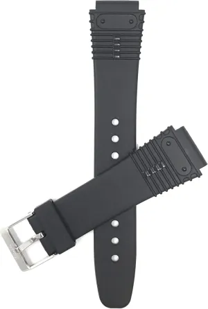 Strap, Grooves, 2 Spring filmmaker determine dialect Bars Included - 18mm, 20mm Bandini Black Rubber Sports Watch Band 