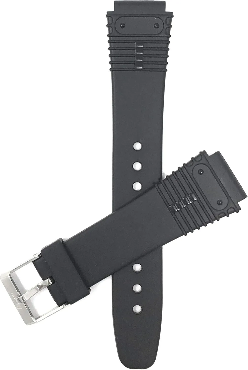 Strap, Grooves, 2 Spring filmmaker determine dialect Bars Included - 18mm, 20mm Bandini Black Rubber Sports Watch Band 