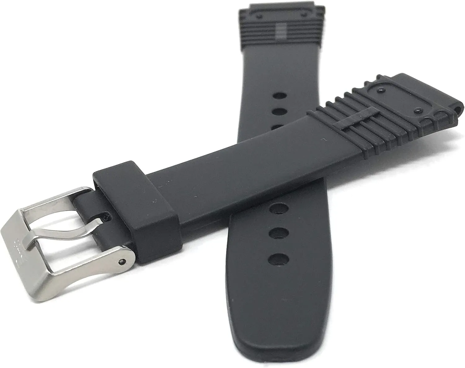 Strap, Grooves, 2 Spring filmmaker determine dialect Bars Included - 18mm, 20mm Bandini Black Rubber Sports Watch Band 