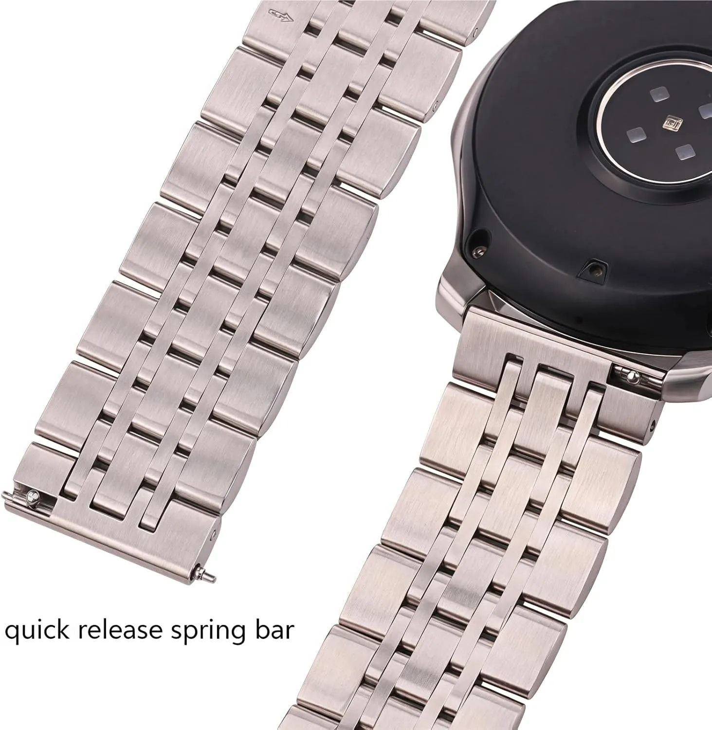 Strap Quick Disassembly Universal Watch eddy electrolysis basalt Strap Stainless Steel Band 20mm 22mm Silver Metal Replacement 