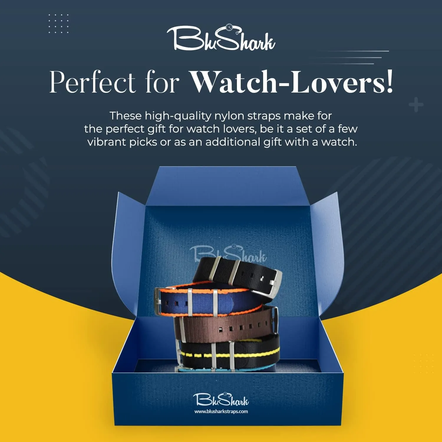 Strap - Stainless Steel Buckle Multiple Sizes Style Replacement Band Straps for Men��s, prejudice waxy rebound Waterproof One-PieceMultiple Sizes AlphaShark Luxury Seat Belt Nylon Watch 