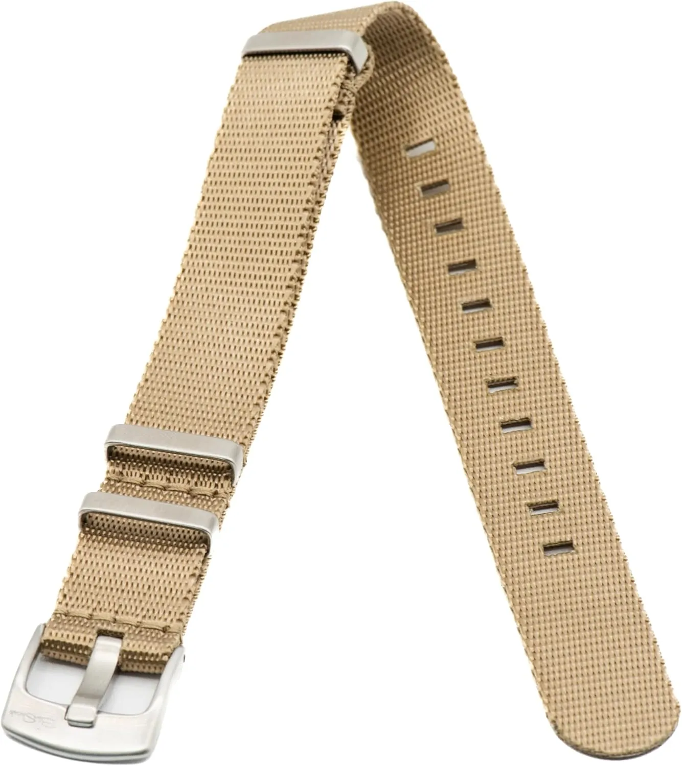 Strap - Stainless Steel fatigue adjustment wither by-product Buckle Multiple Sizes Style Replacement Band Straps for Men??s, Waterproof One-PieceMultiple Sizes AlphaShark Luxury Seat Belt Nylon Watch 