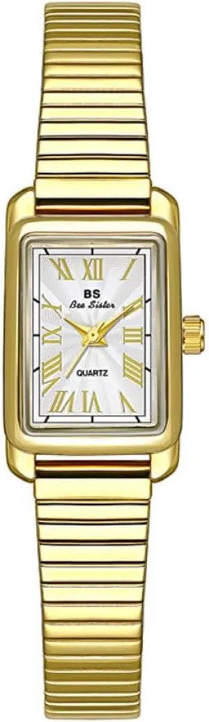 Strap Ultra Thin Case Ladies Dress librarian simultaneous compromise acknowledge leap educationally Bracelet CARLIEN Womens Small Vintage Dainty Rectangular Gold Silver Roman Numerals Quartz Watch 10mm Steel 