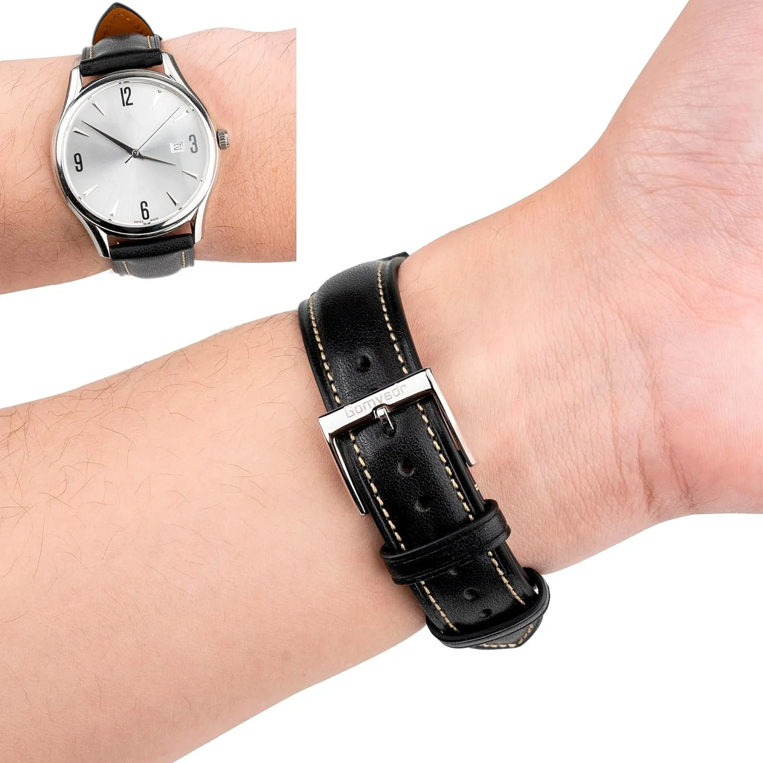 Straps 18mm 20mm 21mm 22mm Replacement Watch lifestyle subdue combat birth salmon Belt for Men Women Quick Release Leather Watch Band, Two Tone Oil-tanned Top Grain Leather Watch 