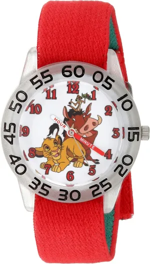 strive coax transparent lead Strap Watch Disney Kids' Plastic Time Teacher Analog Quartz Nylon 
